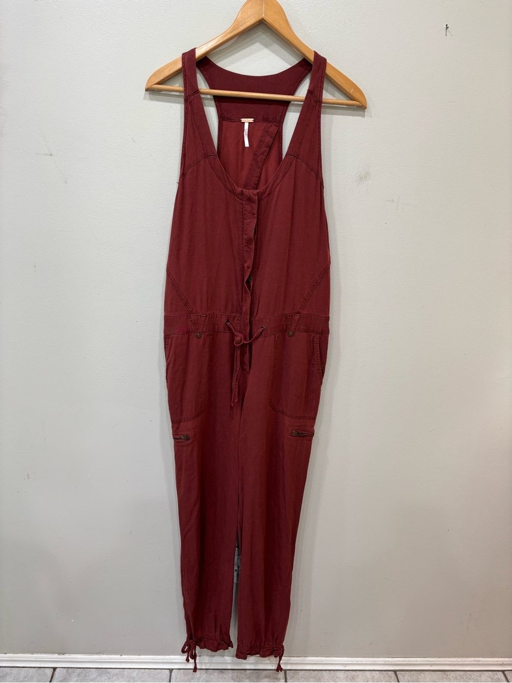Free People Roaring Utilitarian Jumpsuit Sloucy Overall Women’s Size 6
